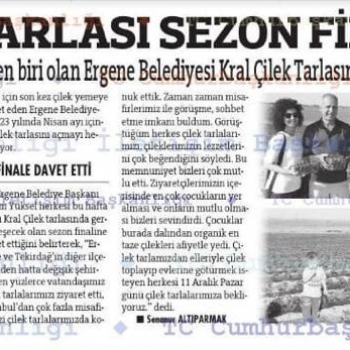 Kral ilek Tarlas Sezon Finali