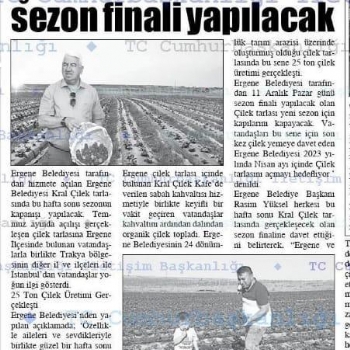 Kral ilek Tarlas Sezon Finali